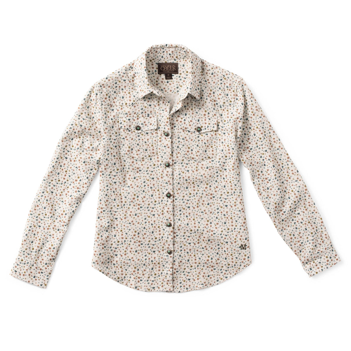 Gail Floral Corduroy Shirt - Sage Floral