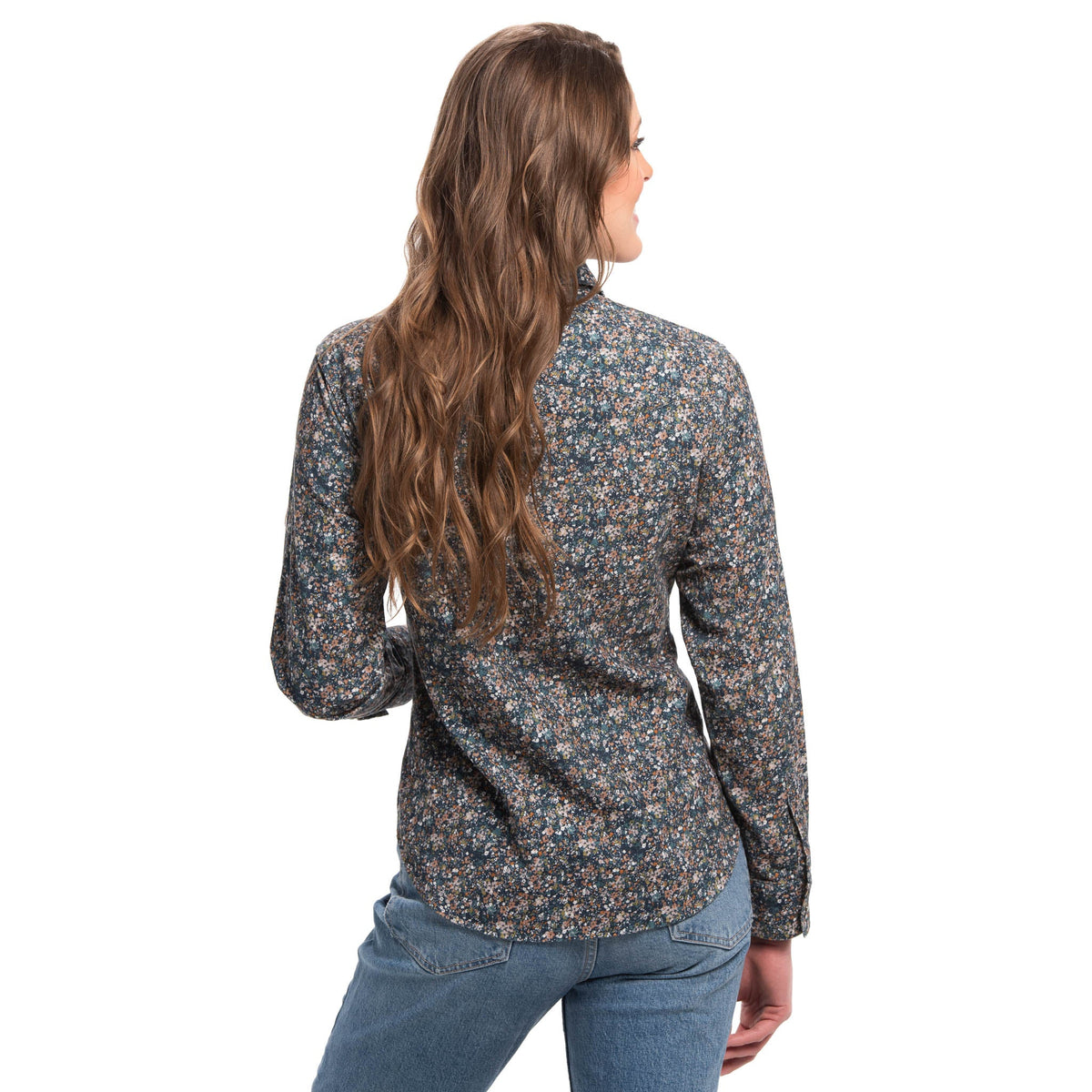 Gail Floral Corduroy Shirt - Ivory Floral