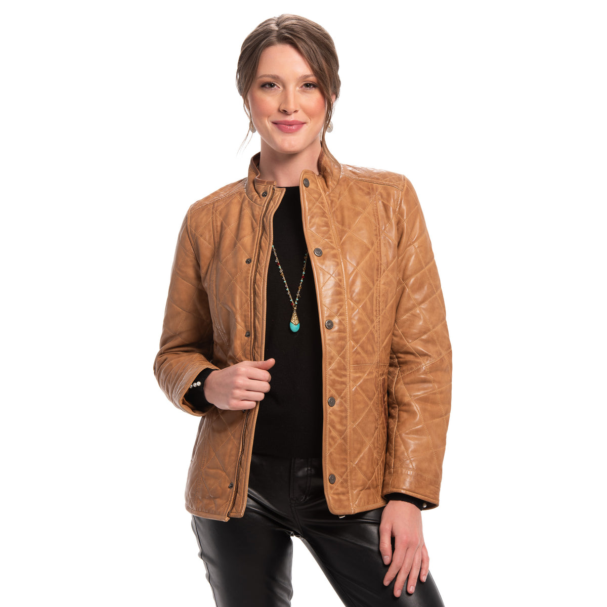 Georgia Quilted Leather Jacket