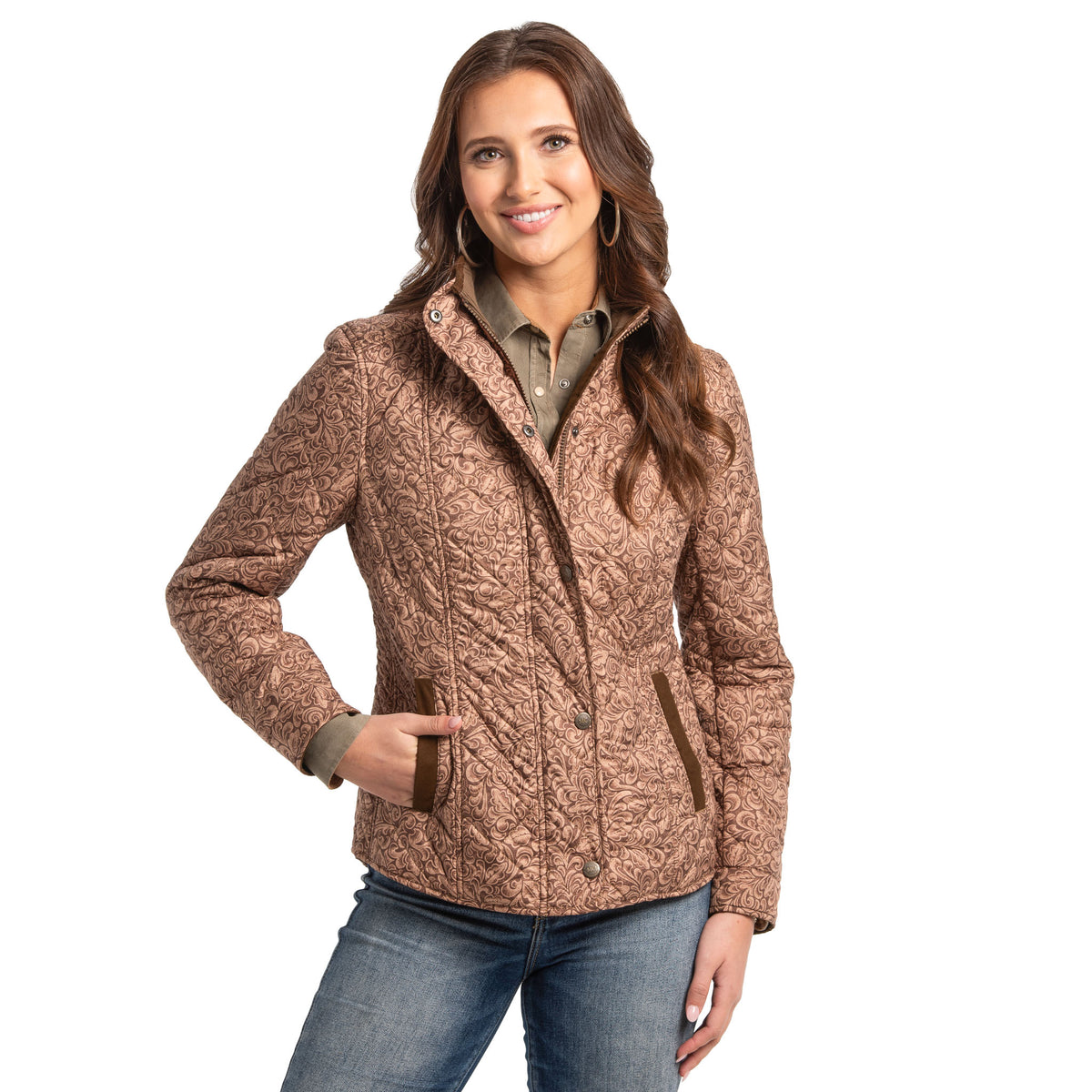 Georgia Tooled Quilted Nylon Jacket