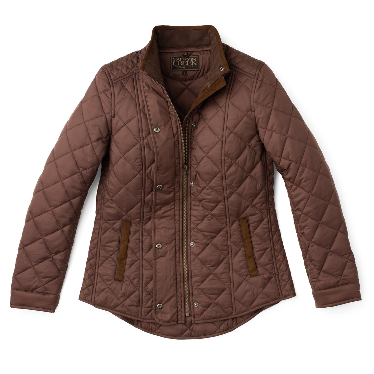 Georgia Quilted Nylon Jacket - Chocolate Brown