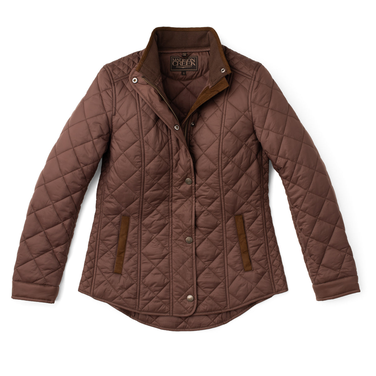 Georgia Quilted Nylon Jacket - Chocolate Brown