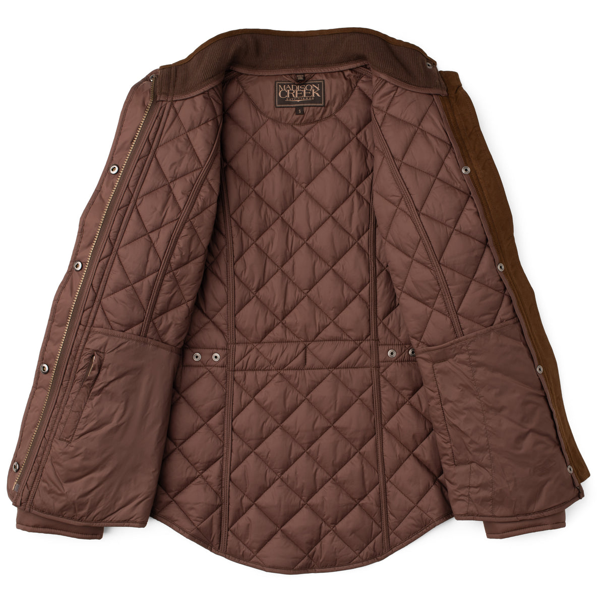 Georgia Quilted Nylon Jacket - Chocolate Brown