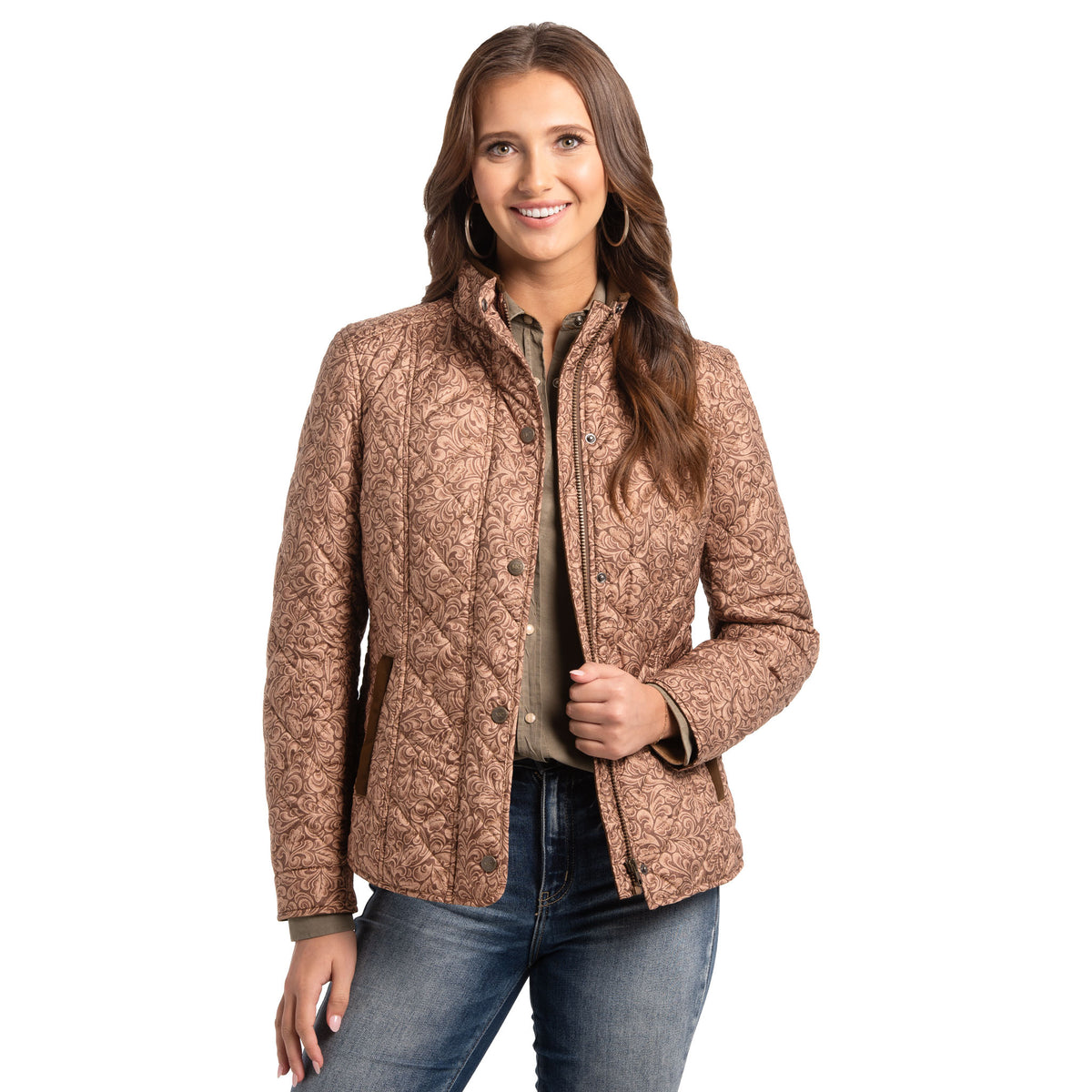 Georgia Tooled Quilted Nylon Jacket