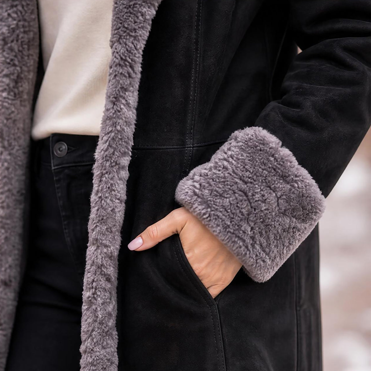 Grace Microsuede Maxi Coat