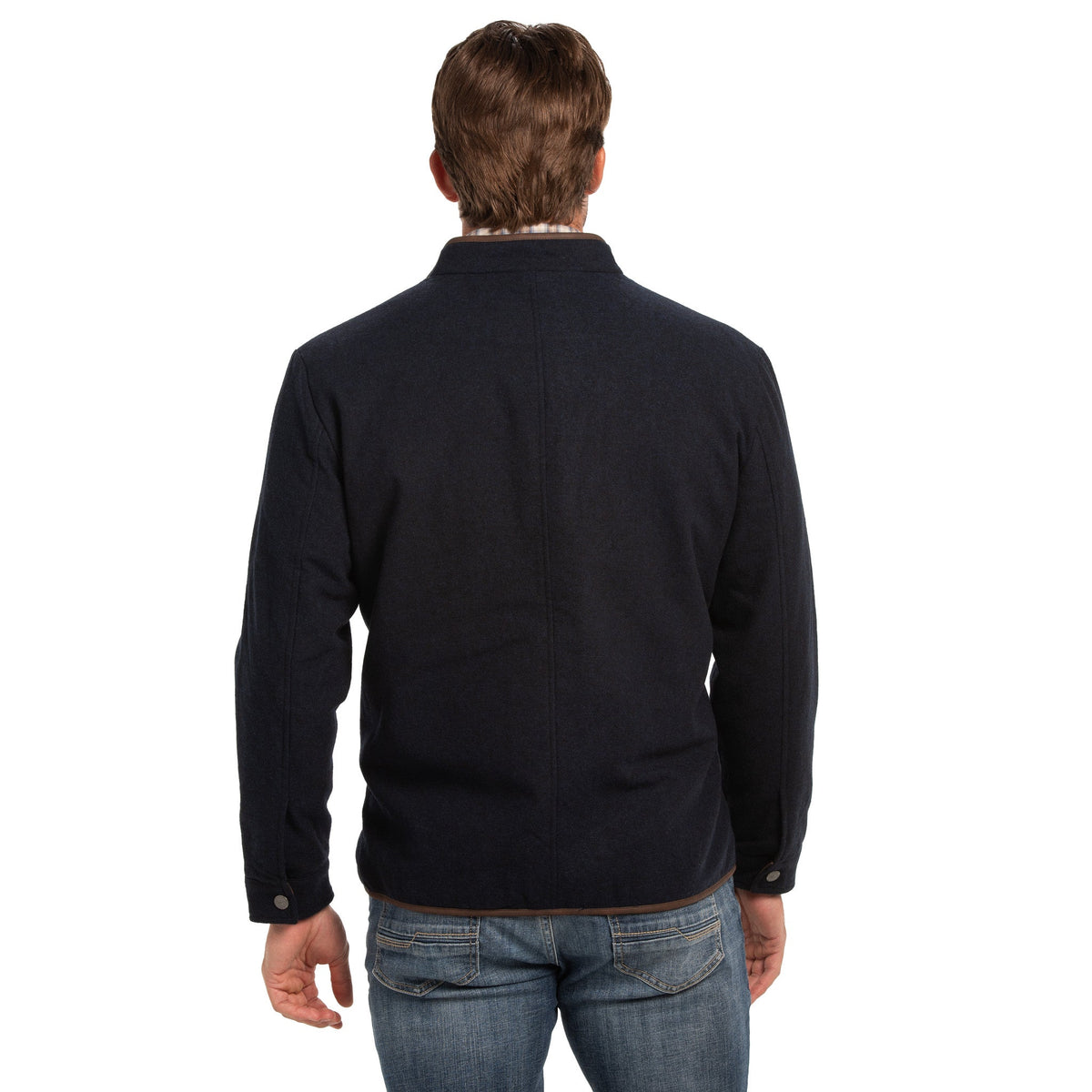 Grayson Wool Blend Shirt Jacket - Navy