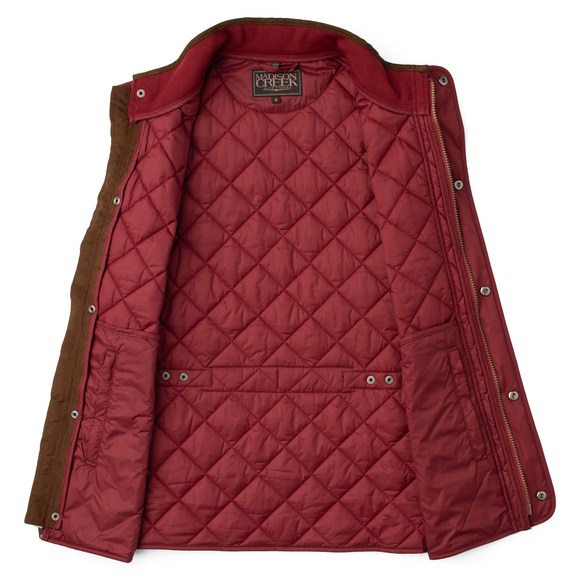 Greenville Diamond Quilted Nylon Vest - Garnet