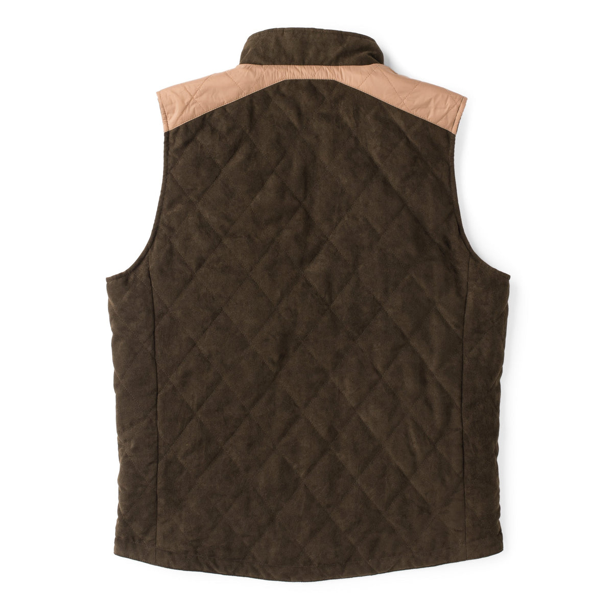 High Point Nylon & Microsuede Reversible Vest - Olive / Taupe