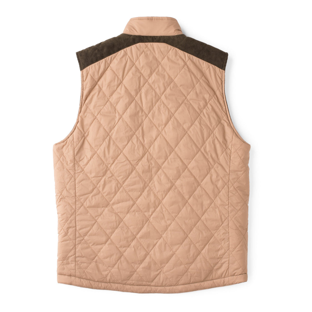 High Point Nylon & Microsuede Reversible Vest - Olive / Taupe