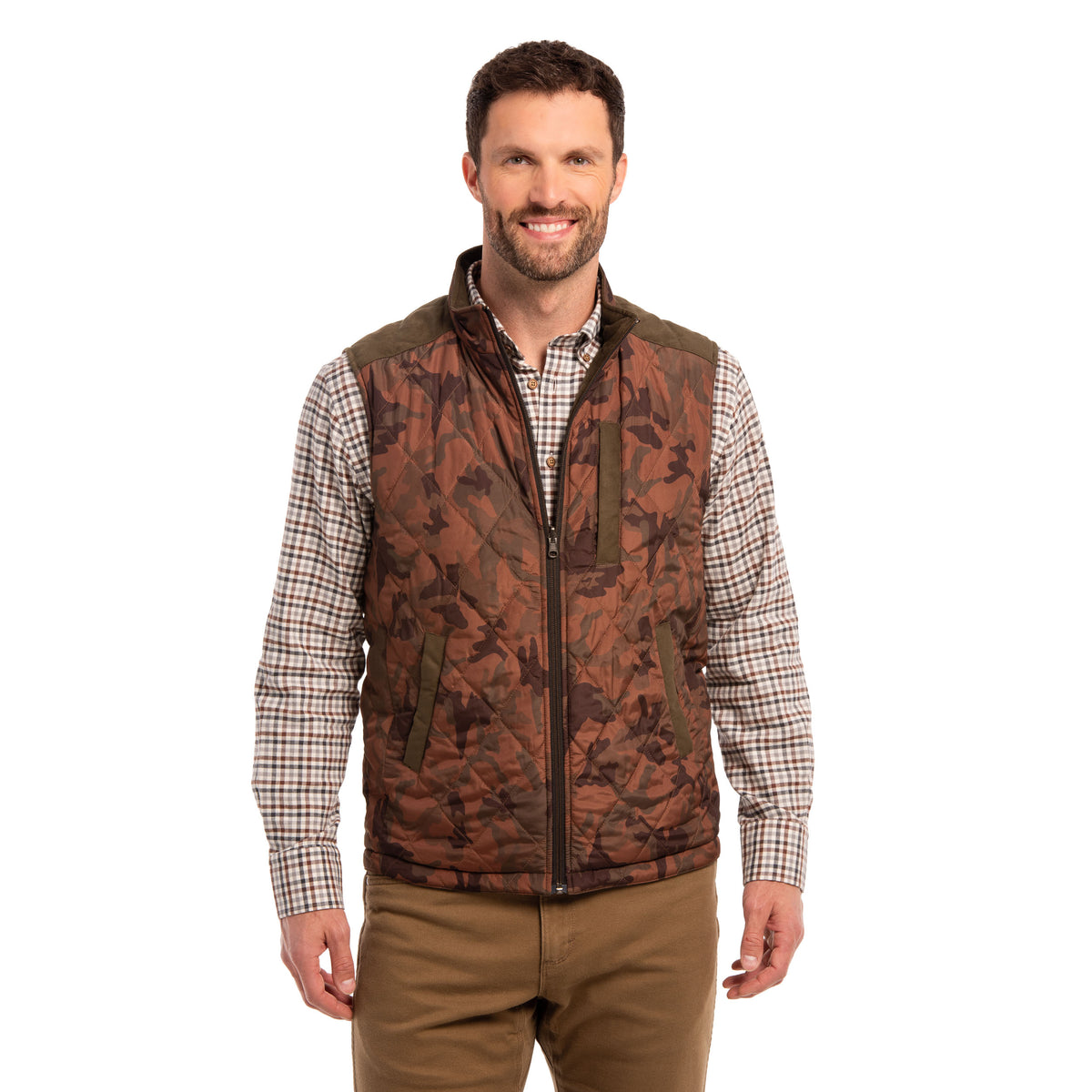 High Point Reversible Vest - Olive/Vintage Camo