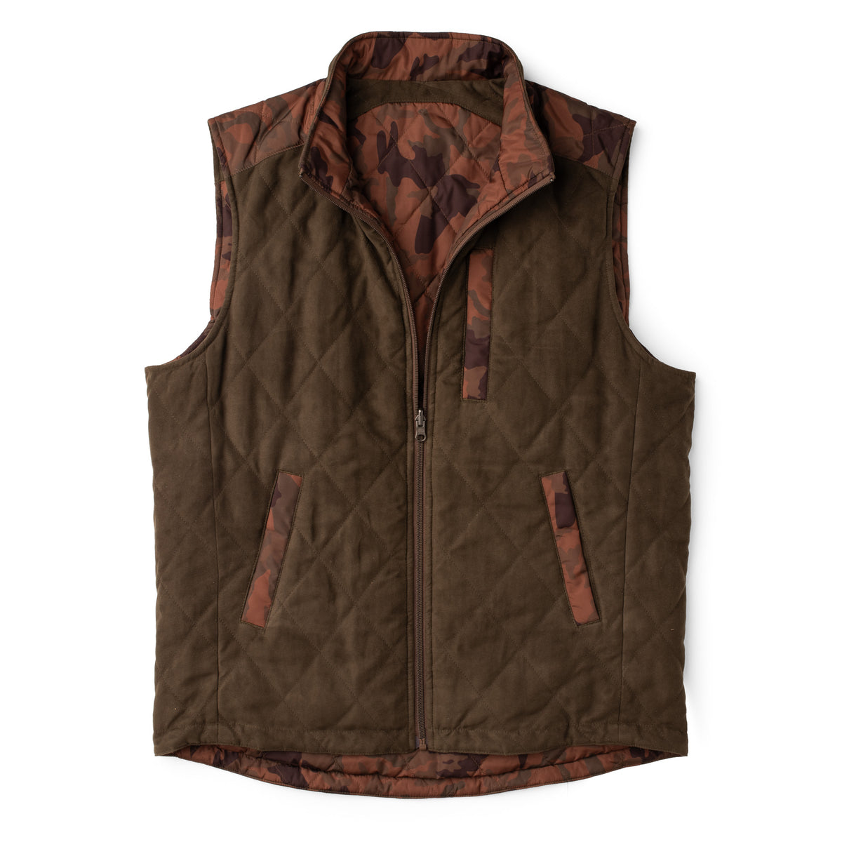 High Point Reversible Vest - Olive/Vintage Camo
