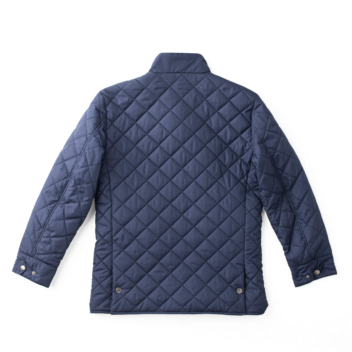 Highlands Diamond Quilted Nylon Jacket - Navy Blue