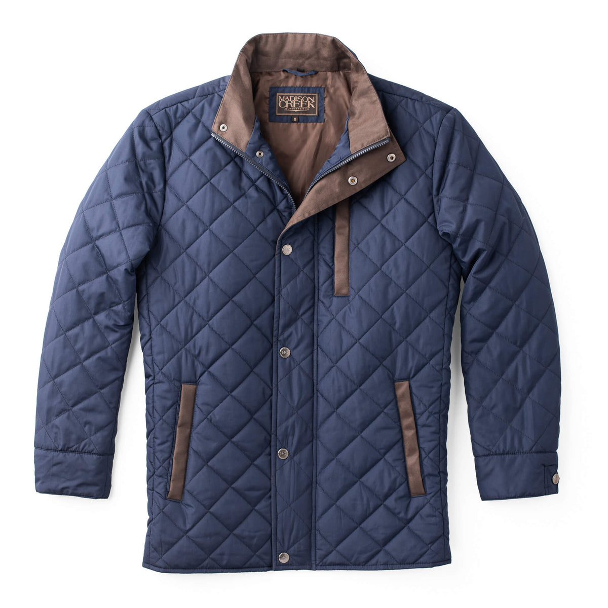 Highlands Diamond Quilted Nylon Jacket - Navy Blue