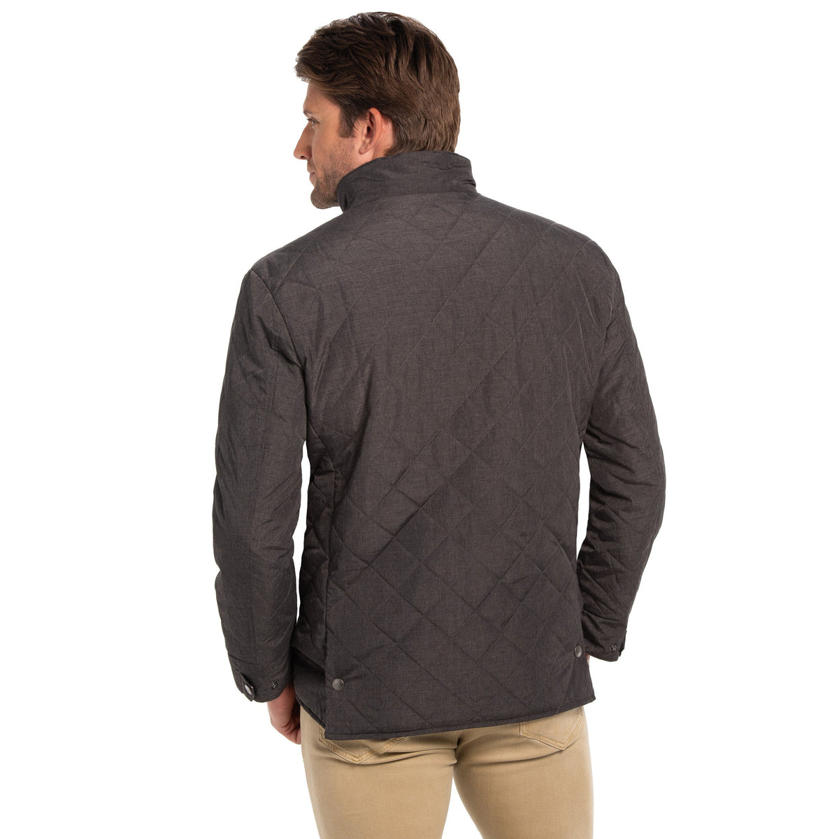 Highlands Diamond Quilted Nylon Jacket - Steel Grey
