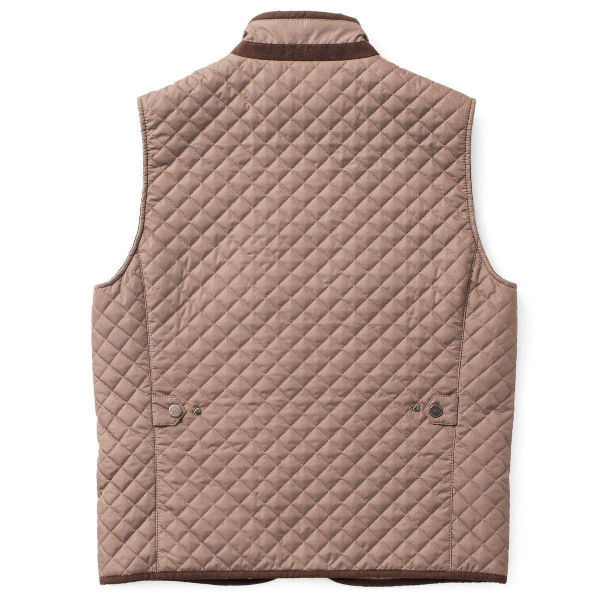 Houston Diamond Quilted Nylon Vest - Dark Khaki