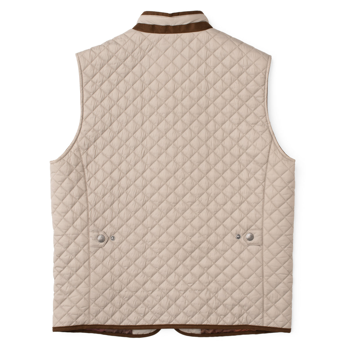 Houston Diamond Quilted Nylon Vest - Taupe