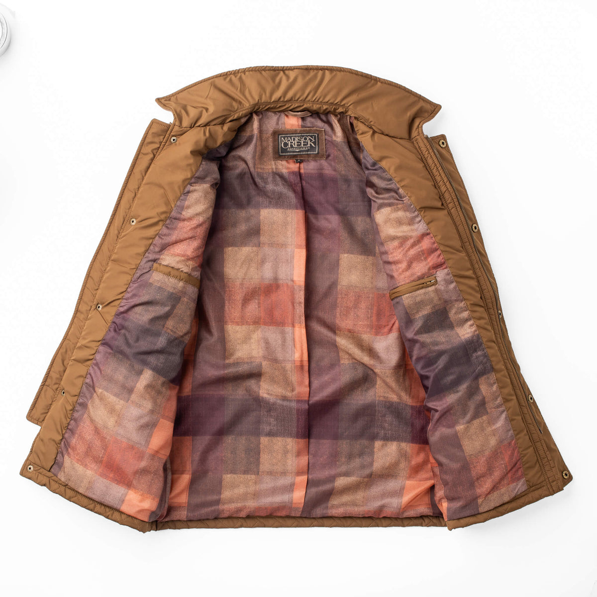 Ingram Diamond Quilted Nylon Jacket with Leather Trim - Golden