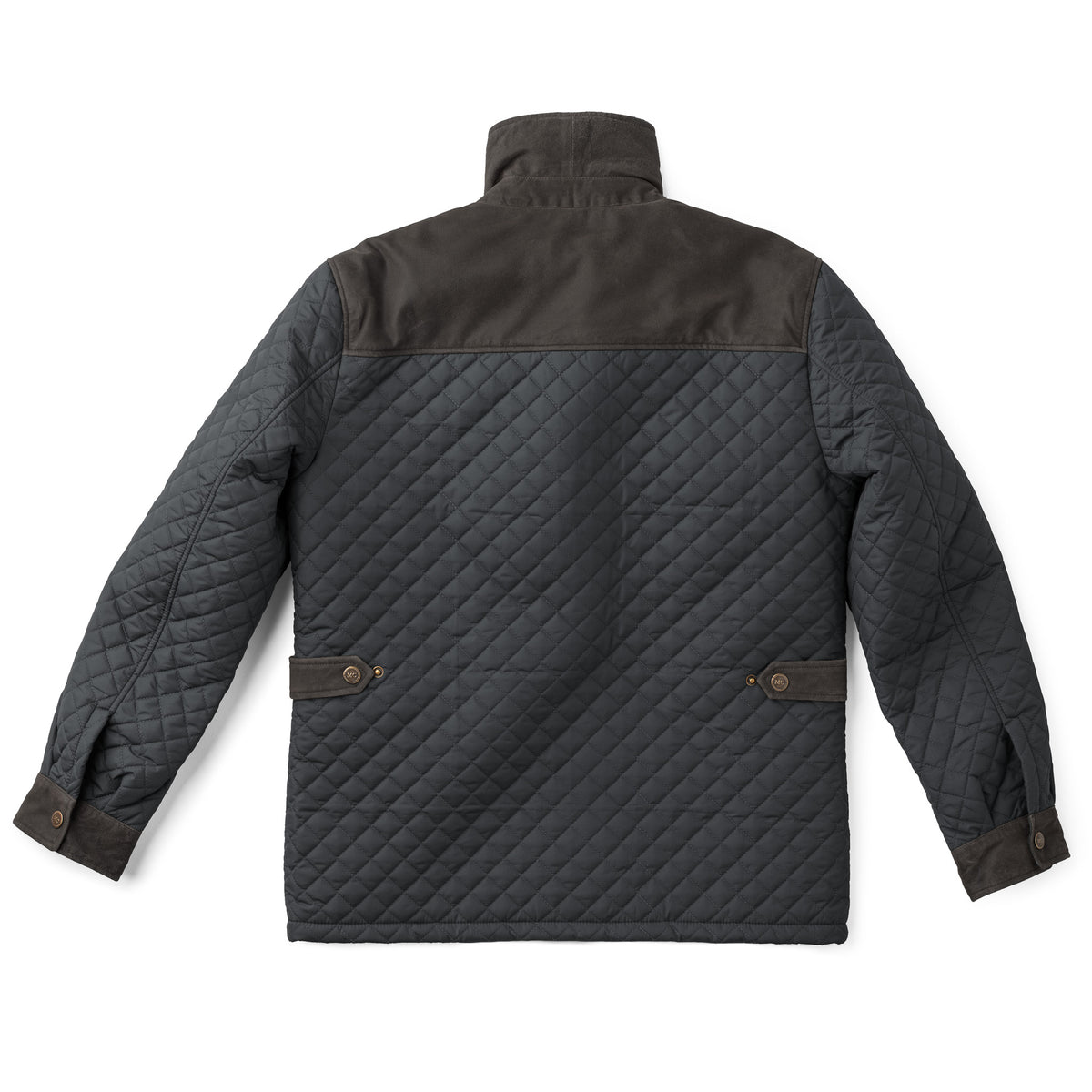 Ingram Diamond Quilted Nylon Jacket with Leather Trim