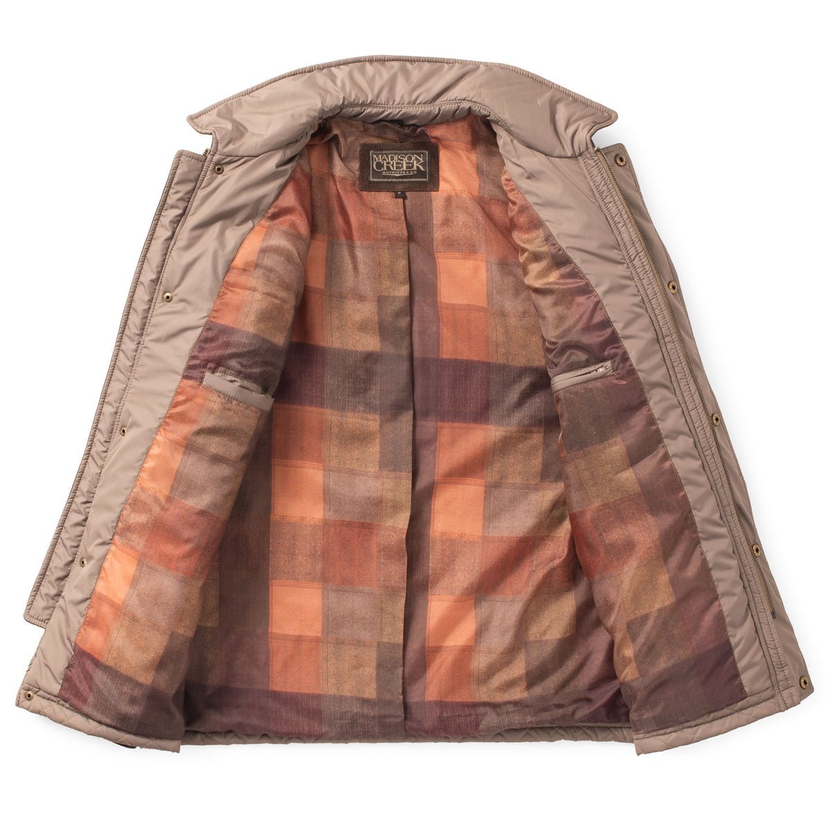 Ingram Diamond Quilted Nylon Jacket with Leather Trim - Dark Khaki