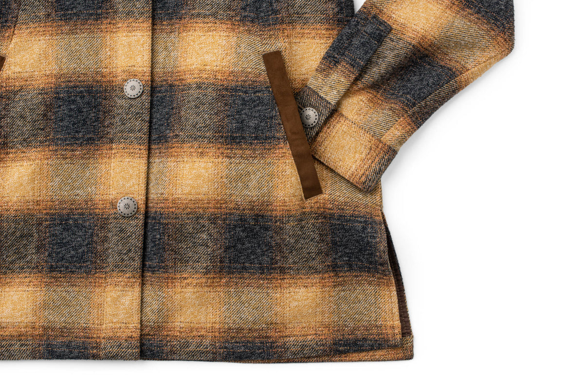 Katie Ombré Plaid Shirt Jacket