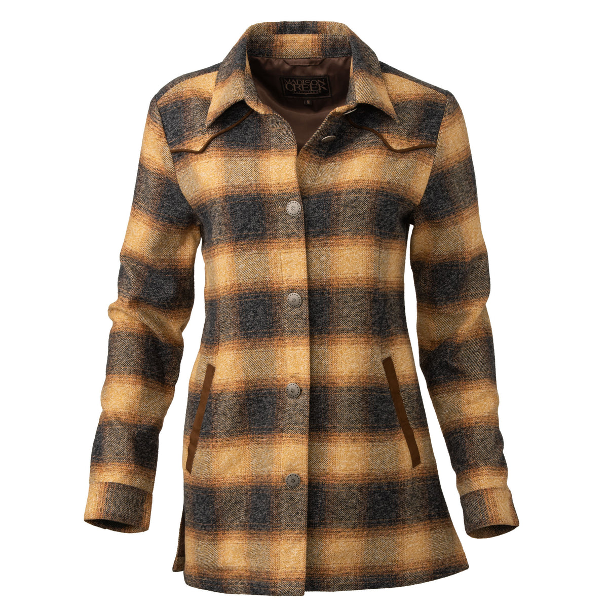 Katie Ombré Plaid Shirt Jacket
