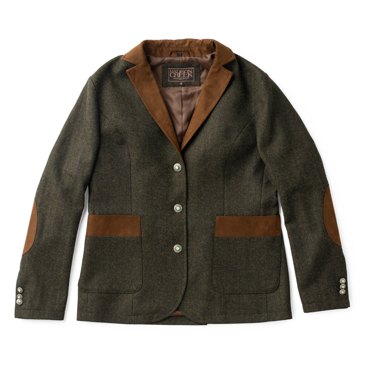 Katmai Herringbone Wool Blazer - Pine Herringbone