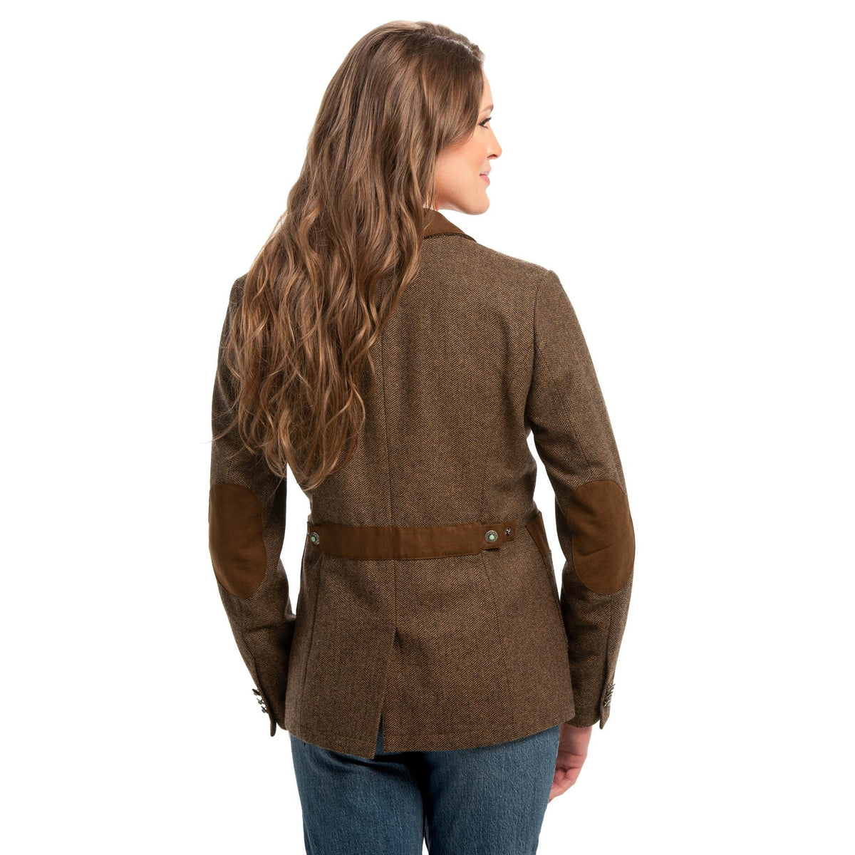 Katmai Herringbone Wool Blazer - Tan Herringbone