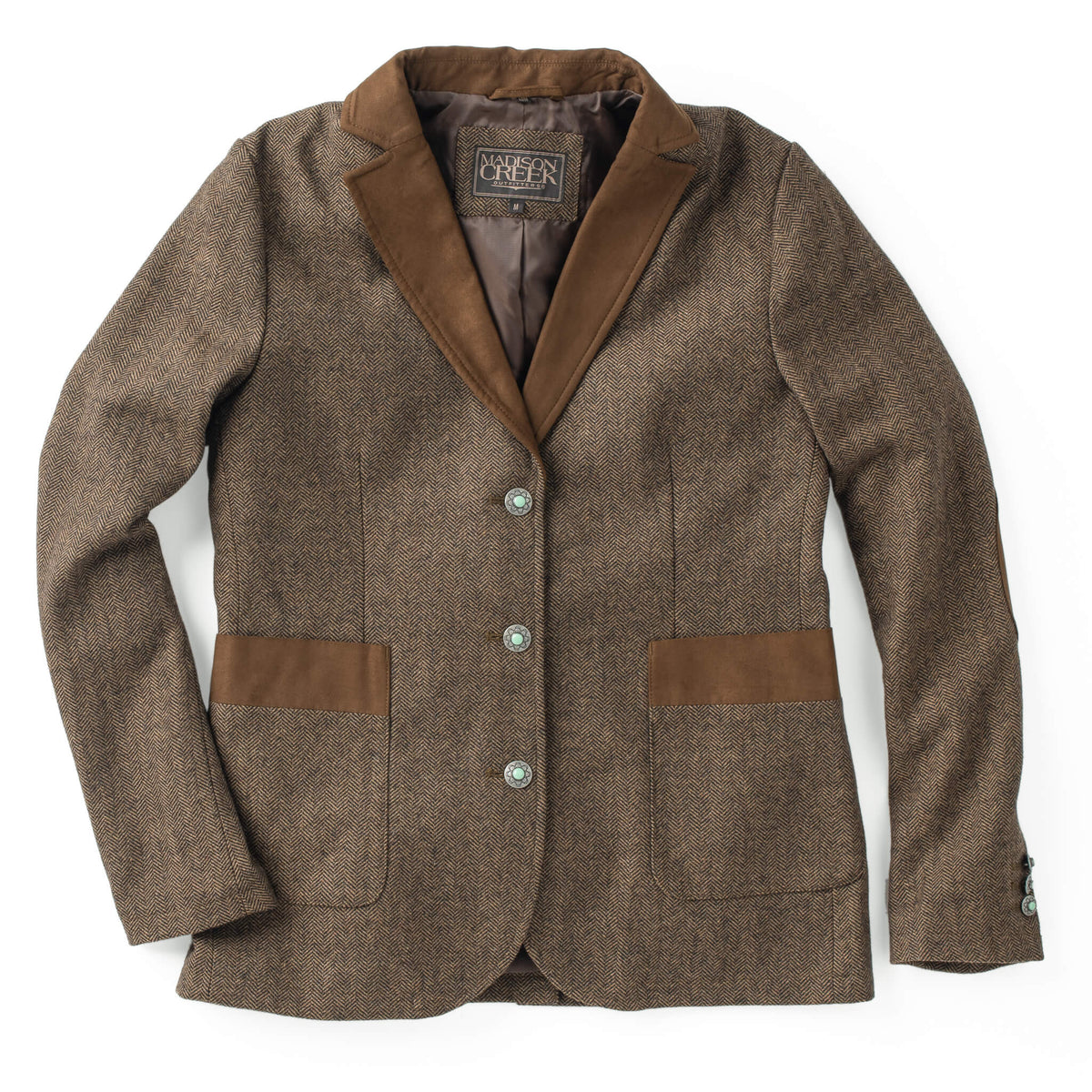 Katmai Herringbone Wool Blazer - Tan Herringbone