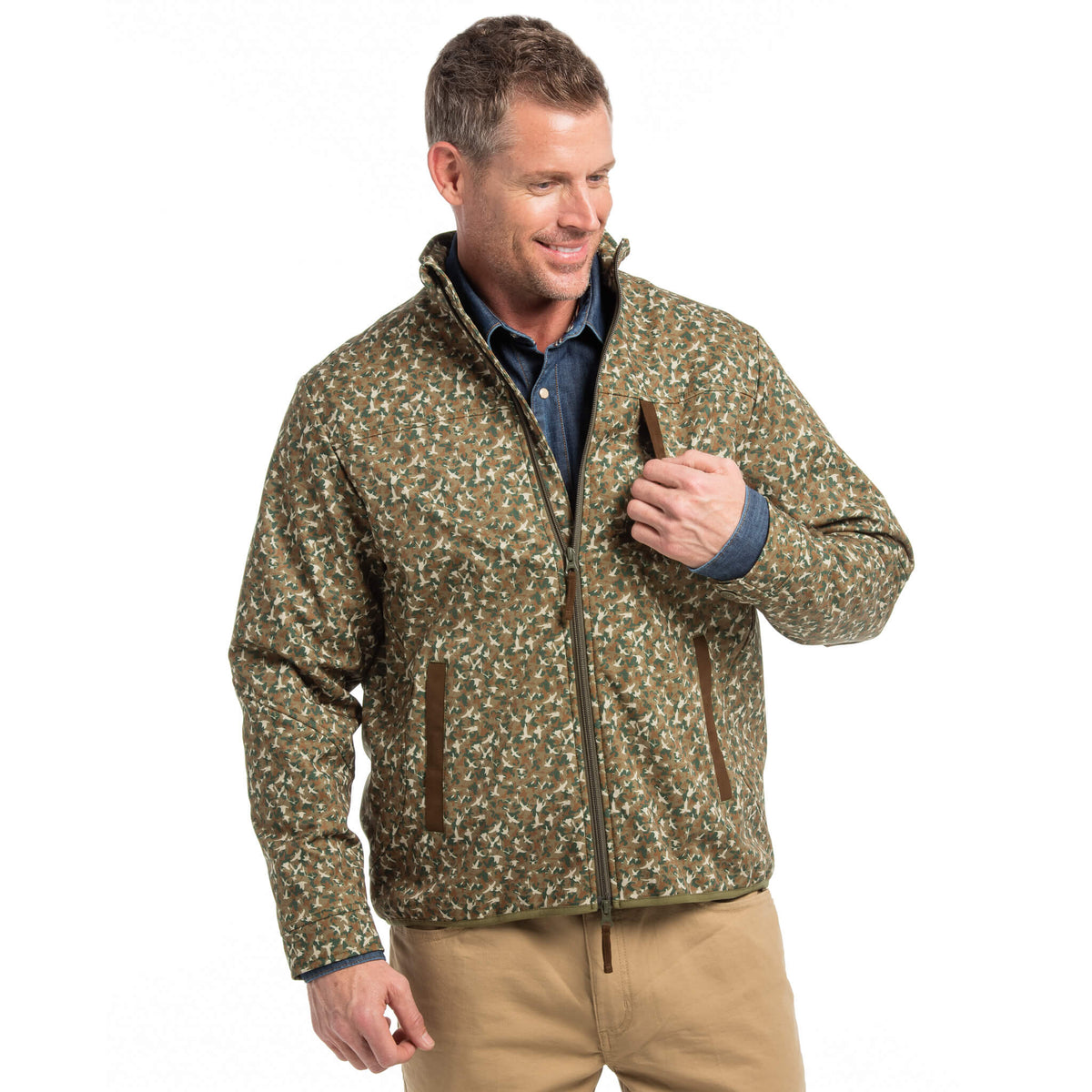 Keystone Low Country Camo Lightweight Performance Softshell Jacket - Olive Camo