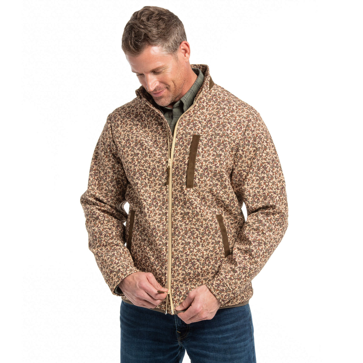 Keystone Low Country Camo Lightweight Performance Softshell Jacket - Olive Camo
