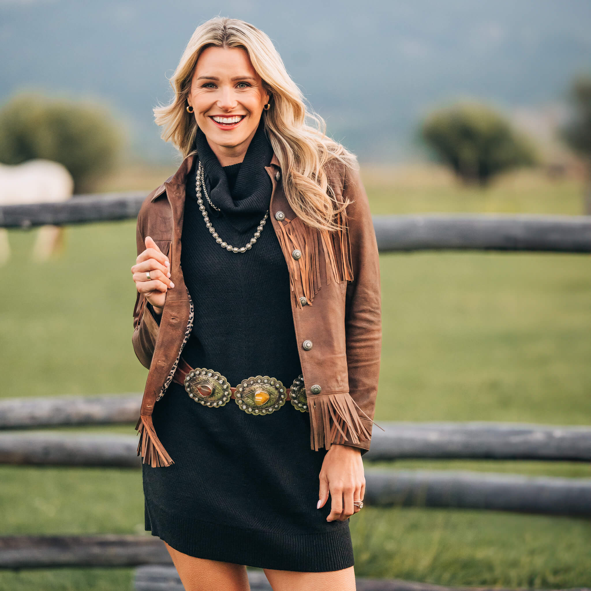 Women’s Fringe Leather Jacket