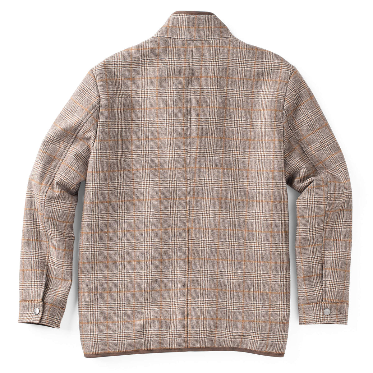 Grayson Wool Blend Shirt Jacket – Charcoal &amp; Tan Plaid