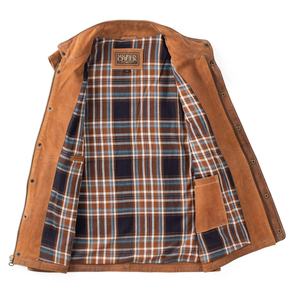 Taos Goat Nappa Leather Vest - Antique Brown