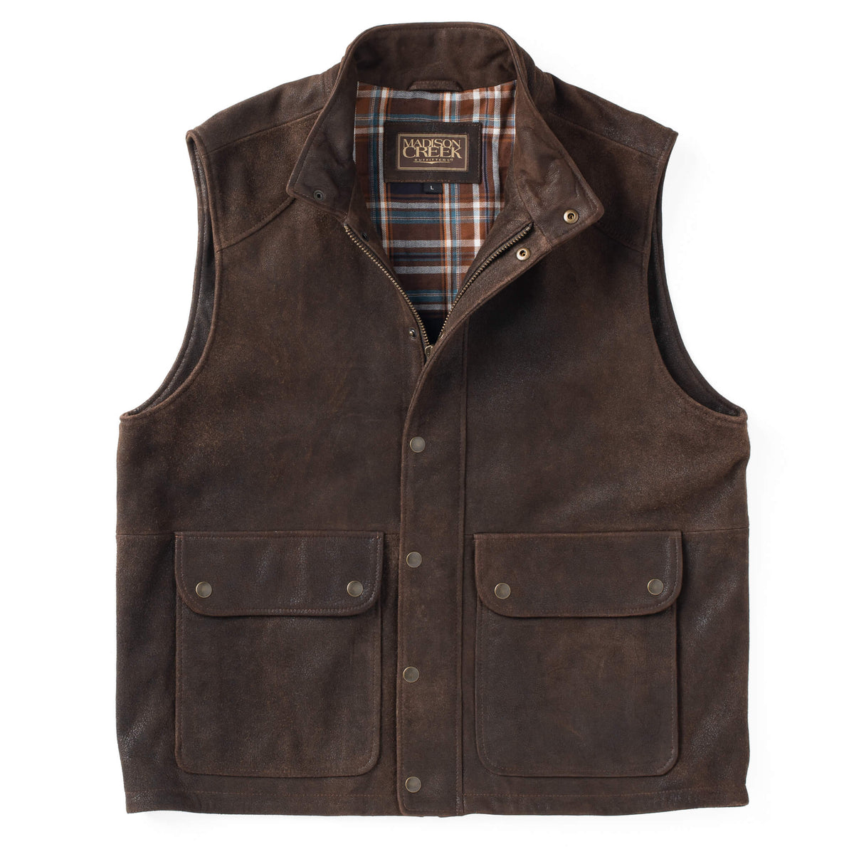 Taos Goat Nappa Leather Vest - Chocolate