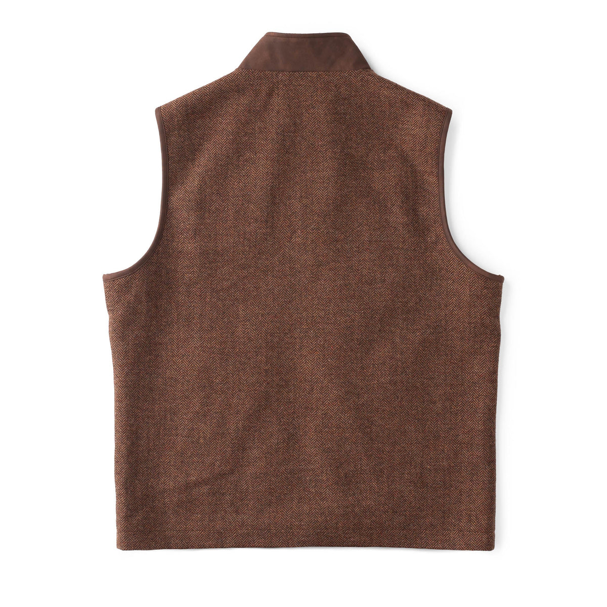 McKinney Wool Blend Vest - Brown Herringbone