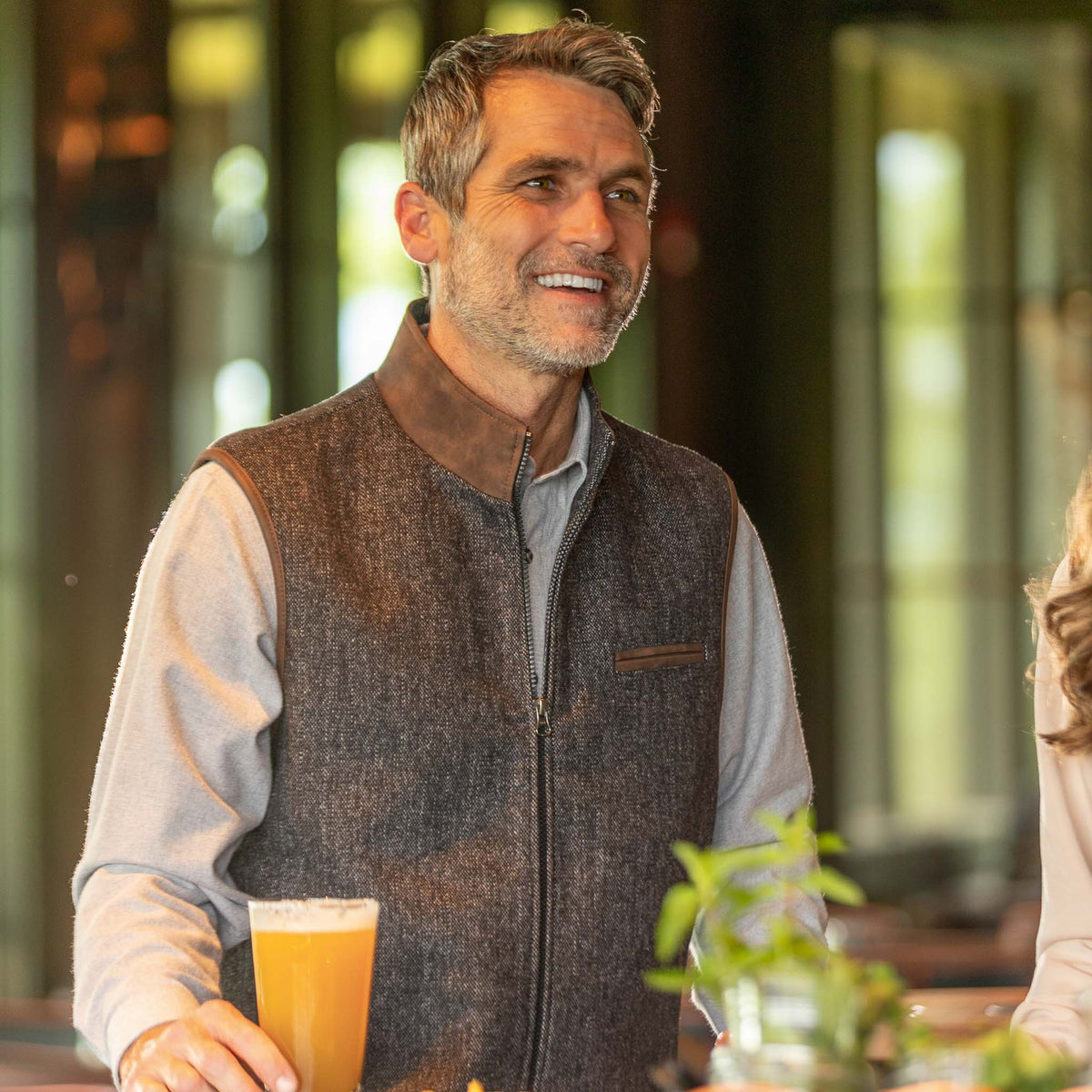 McKinney Wool Blend Vest - Charcoal