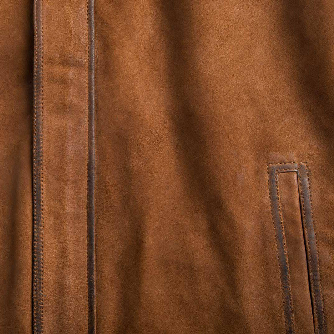 Memphis Goat Nubuck & Wool Lightweight Reversible Vest - Bourbon / Charcoal
