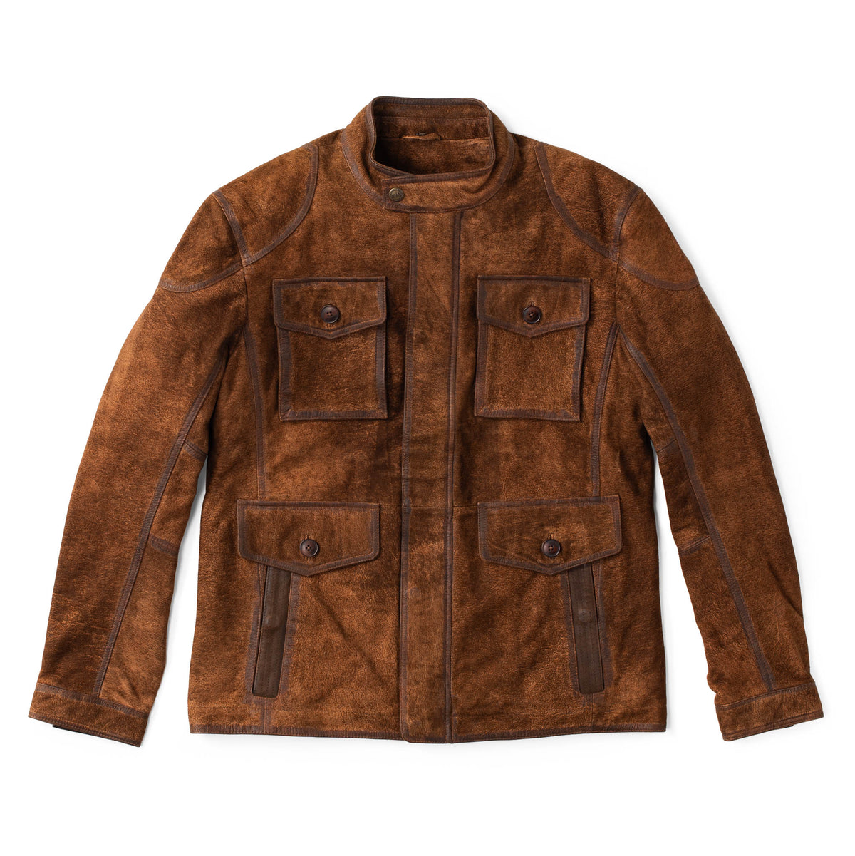 Milton Goat Suede Leather Field Jacket