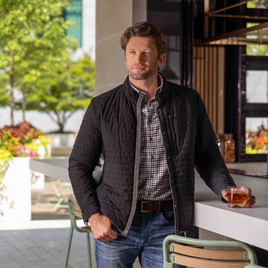 Newport Quilted Microsuede Jacket Madison Creek Outfitters