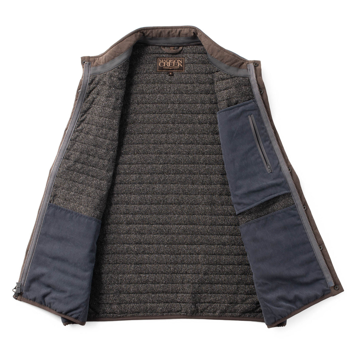 Newport Quilted Microsuede Vest - Navy