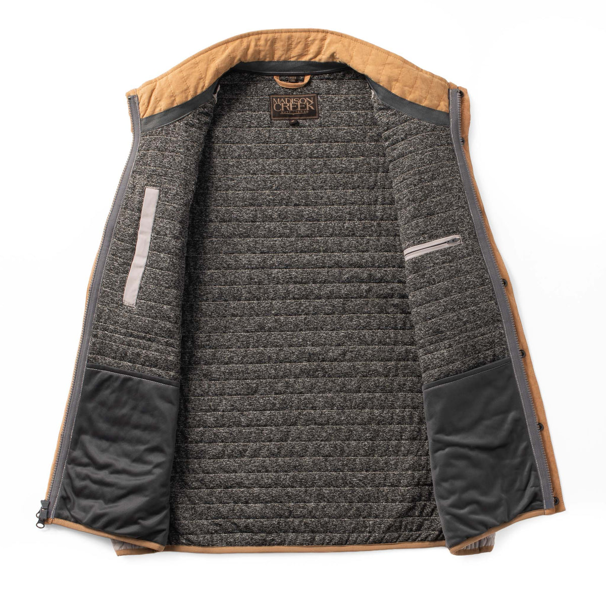 Newport Quilted Microsuede Vest - Stone