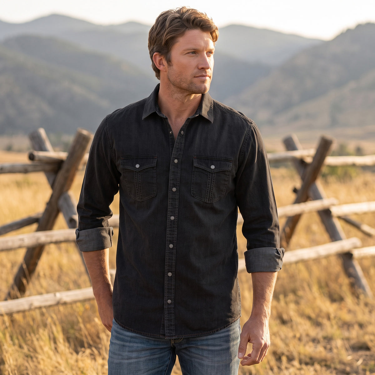 Prescott Shirt - Charcoal Denim