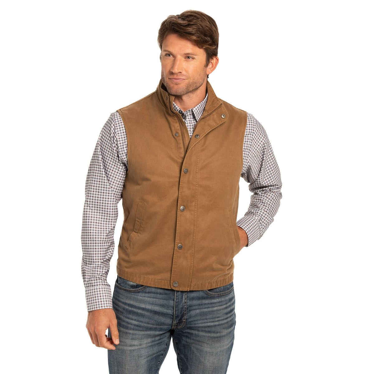 Ranch Lightweight Twill Vest - Tan