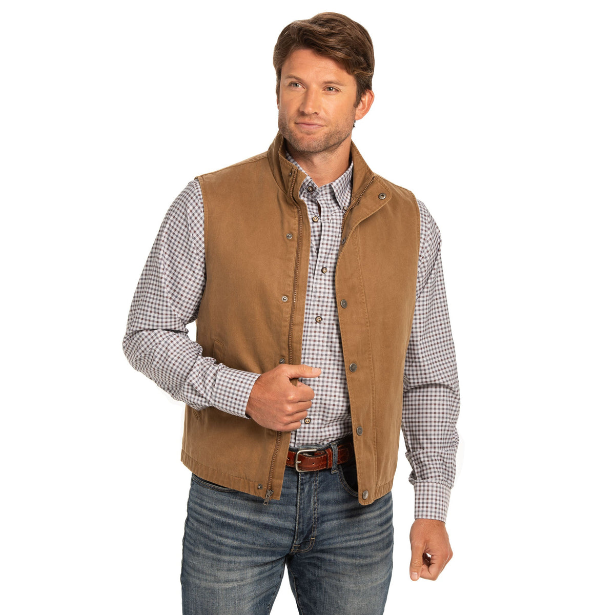 Ranch Lightweight Twill Vest - Tan