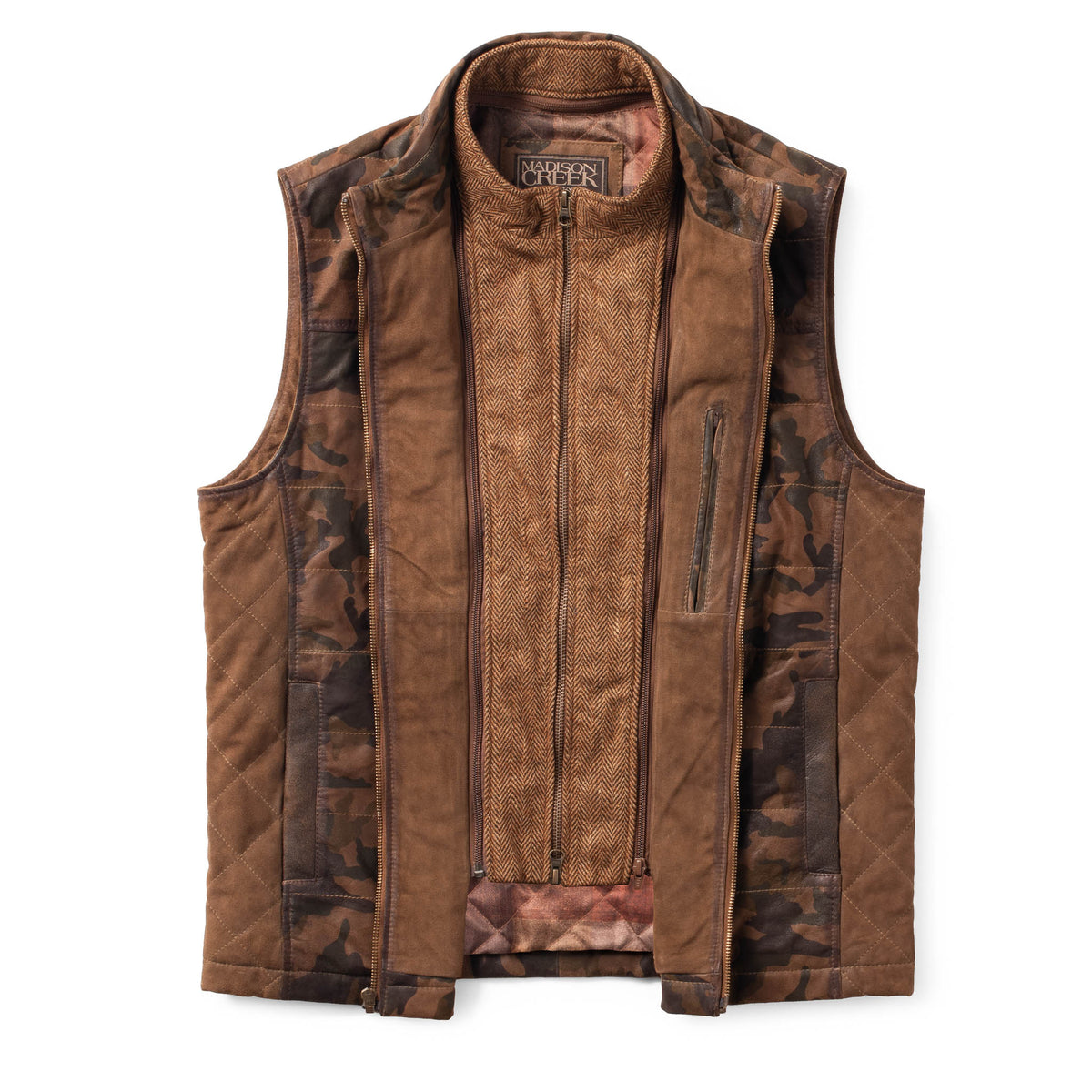 Ranger Waxed Goat Suede Leather Camo Vest