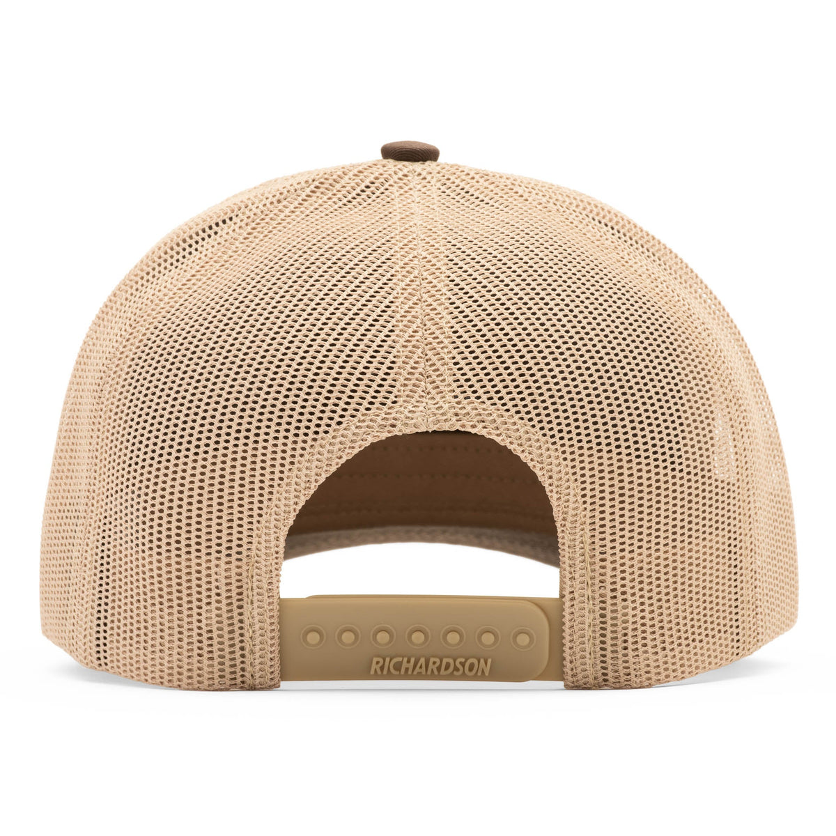 Richardson 112 Madison Creek Leather Patch Trucker Hat - Brown/Khaki