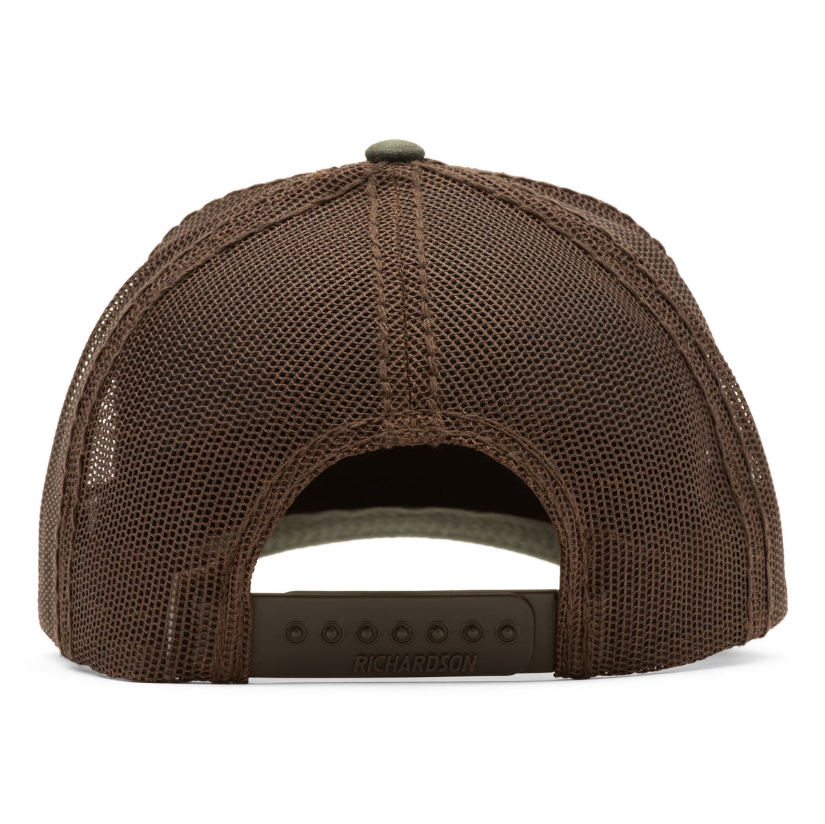 Richardson 112 Madison Creek Leather Patch Waxed Trucker Hat - Whiskey/Brown