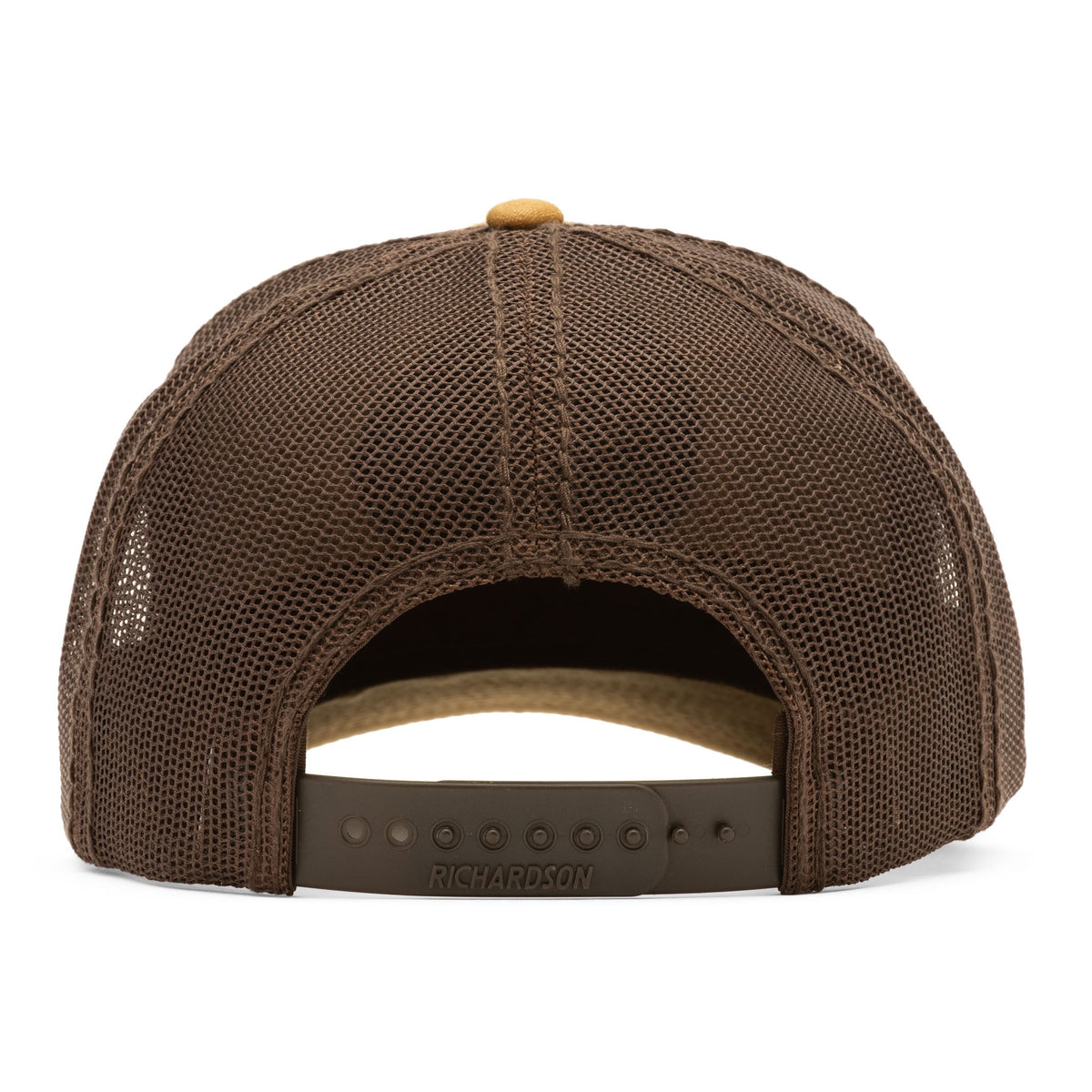 Richardson 112 Madison Creek Leather Patch Waxed Trucker Hat - Whiskey/Brown