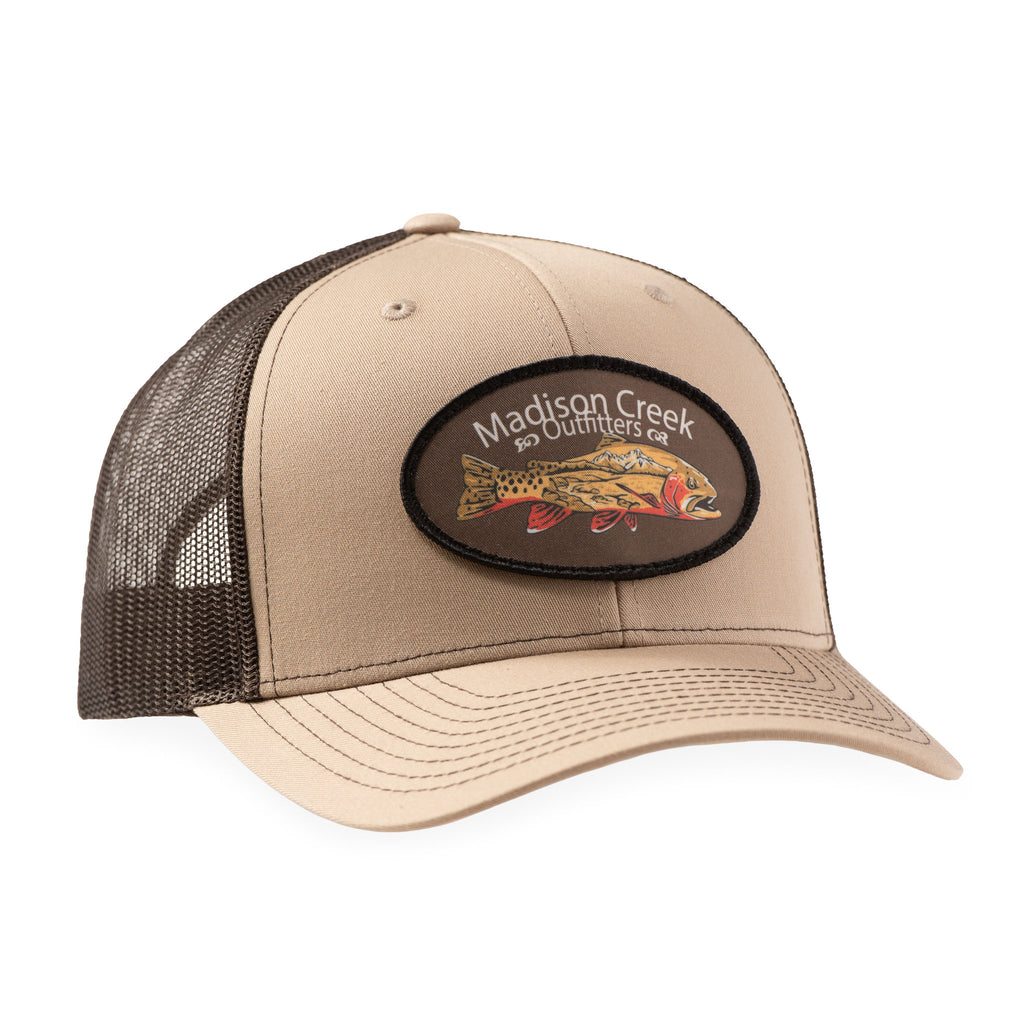 Madison Creek Outfitters Richardson 112 Trout Patch Trucker Hat display picture 2