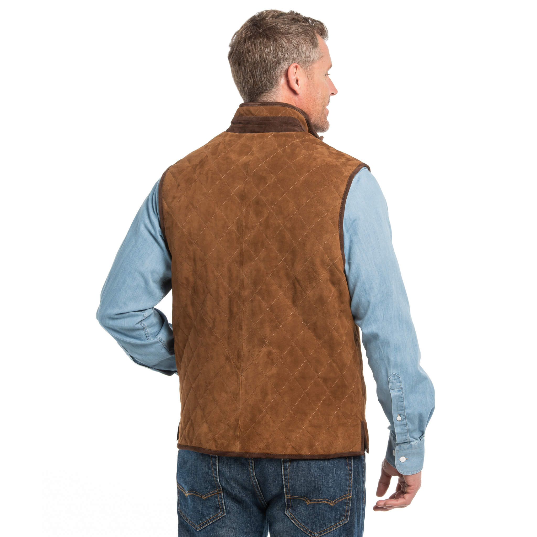 Ridgeland Diamond Quilted Goat Suede Vest | Madison Creek Outfitters